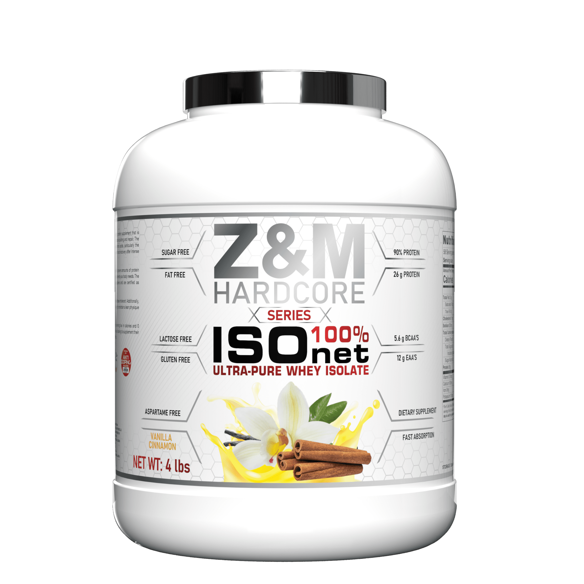 Z&M HARDCORE ISOLATE WHEY VANILLA CINNAMON